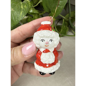 Fitz And Floyd Vintage Christmas Ornaments Mrs Claus 2” Tall
